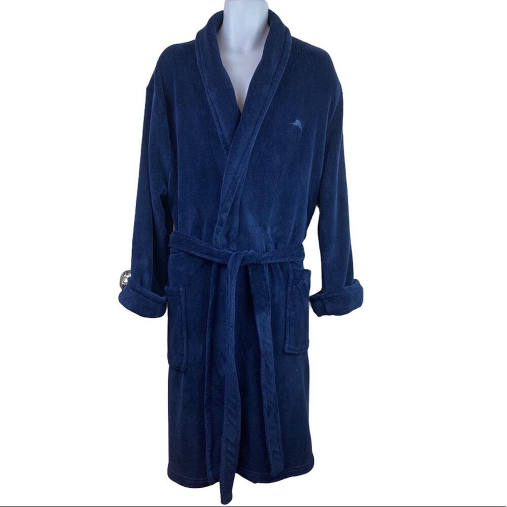 Tommy Bahama Navy Bath Robe Sz L/XL